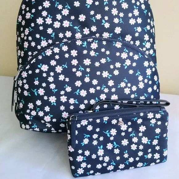Kate spade karissa floral large backpack wristlet - Picture 2 of 11
